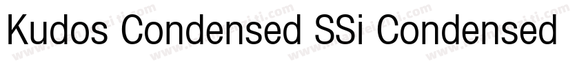 Kudos Condensed SSi Condensed Ital字体转换